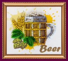 Набор-магнит для вышивки бисером «Пивко»