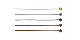  Штифт с шариком DC-106/10 35 мм 10 шт №01 под золото