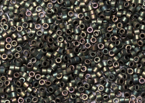 Бисер Япония MIYUKI Delica цилиндрический 11/0 5 г DB0324 зеленый ирис матовый металлизированный