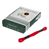 Нитки для вышивания "ПНК им. Кирова" мулине 100% мерсеризованный хлопок 8 м №0510 (008) оранжевый